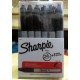 Office Supplies - Pens - Marker - Fine Permanent  Black Markers - Sharpie Brand  / 1 Box  Of  25's